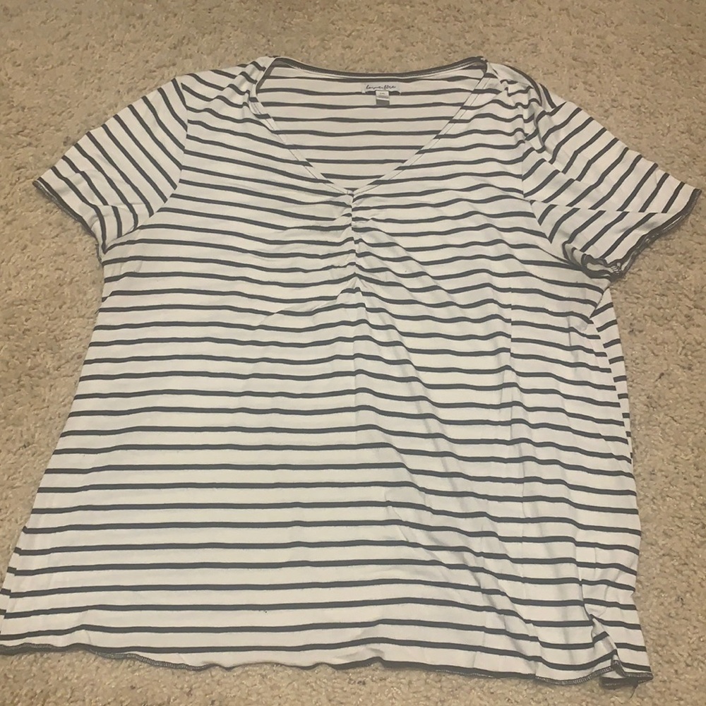 Striped V Neck Shirt